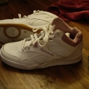 Reebok White and Pink Athletic Shoes